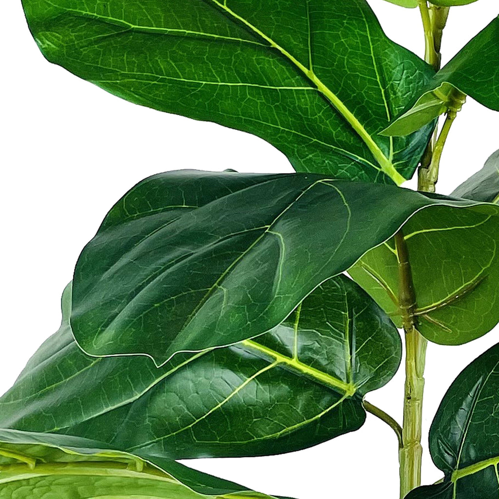 Mainstays Artificial Plant, Fiddle Leaf Fig Plant, 3.33 ft, Black Plastic Grower's Pot