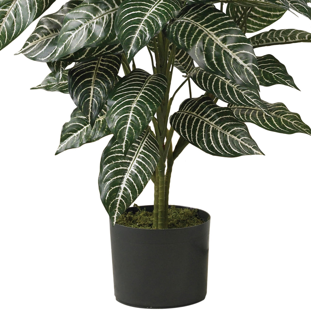 Nearly Natural 3ft. Zebra Artificial Plant in Pot
