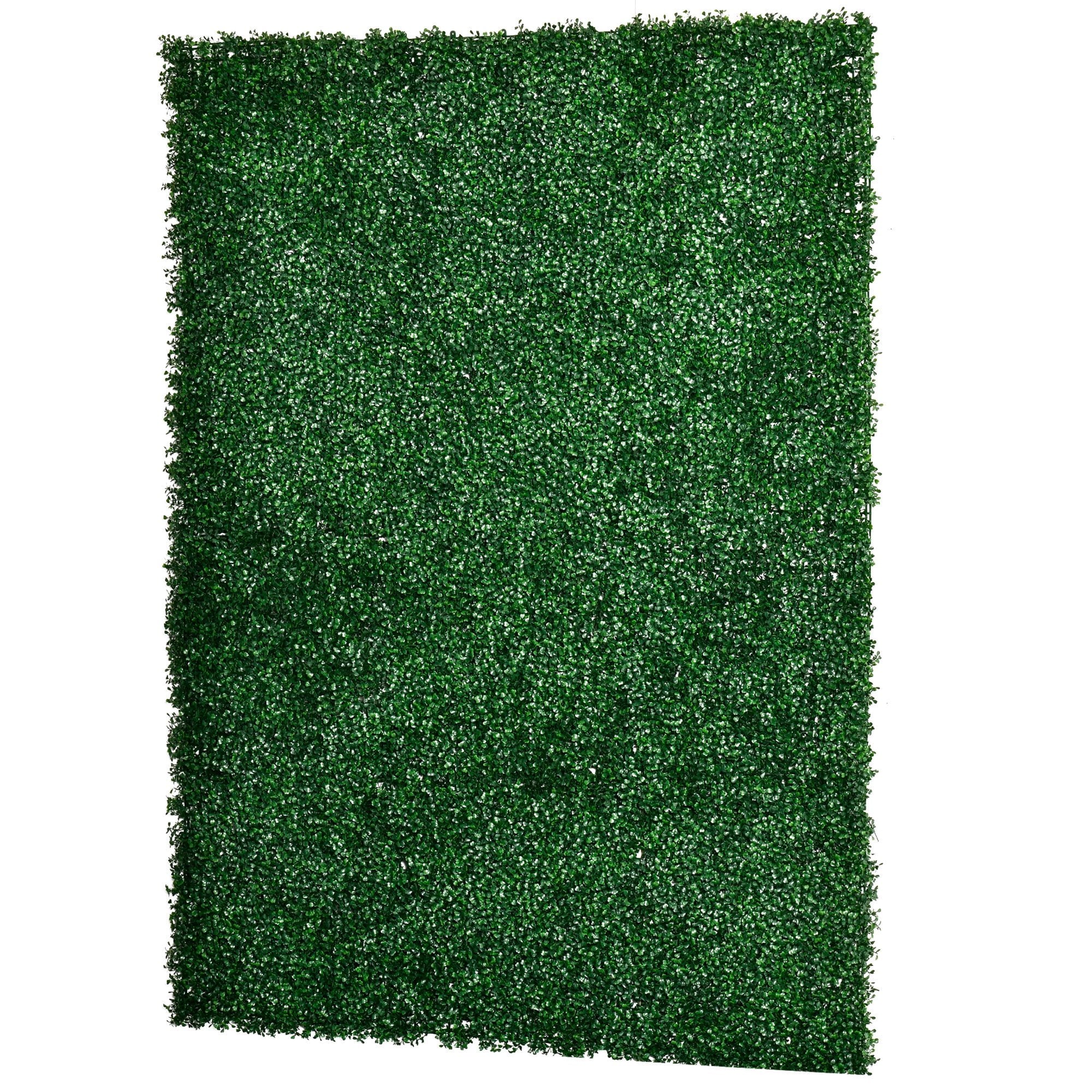 Outsunny 12PCs Grass Wall Panels, 20" x 20" Artificial Grass Wall Decor, Greenery Backdrop Panels Wall for Outdoor, Indoor, Garden, Fence, Backyard, Dark Green